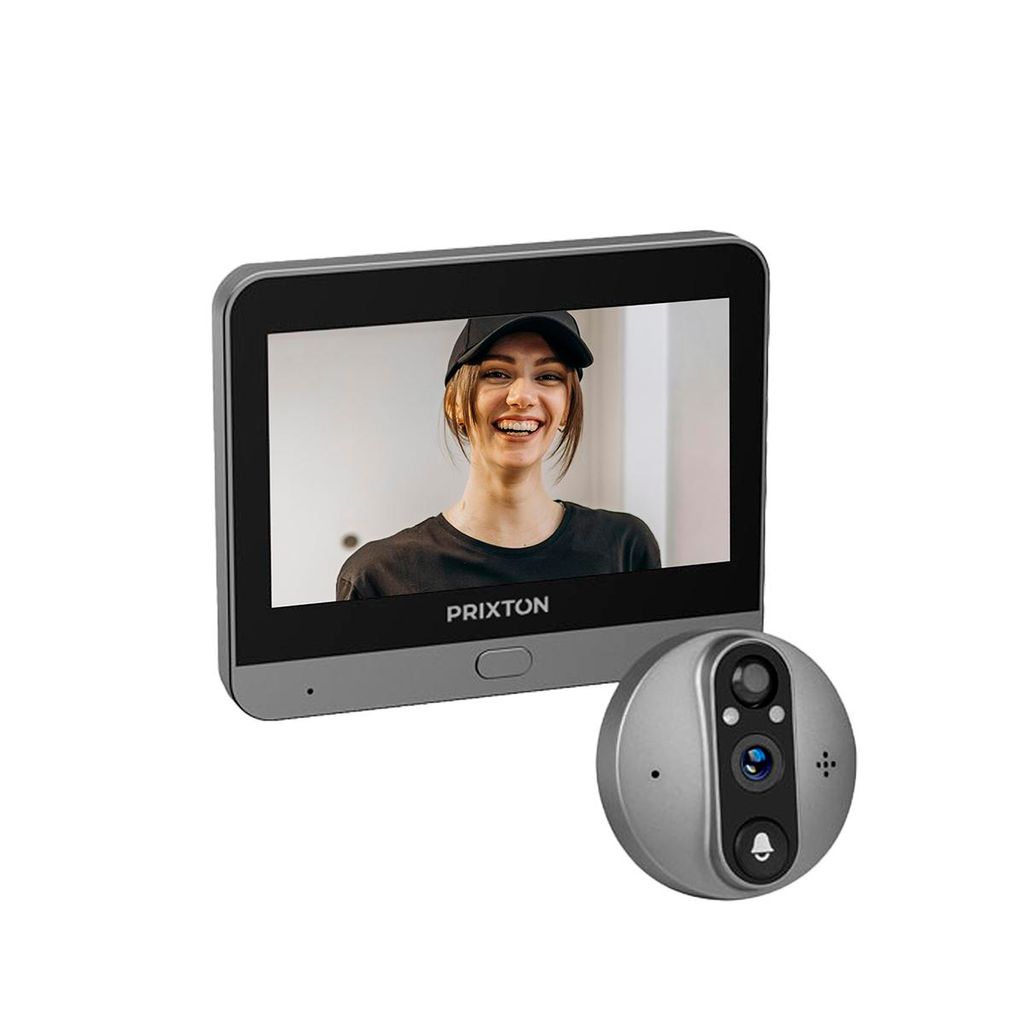 PRIXTON Digitales Türspion Smart Guard DV50, 4,3-Zoll-Farbbildschirm, WLAN, Mobile App, Nachtsicht, PIR-Bewegungsmelder, 3 Monate Autonomie