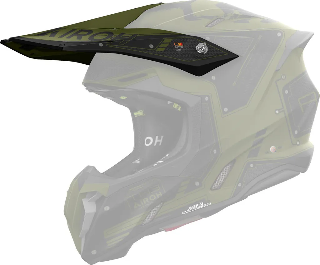 Casque Airoh Twist 3 Frontino Vert Militaire - Motocross Intégral HRT