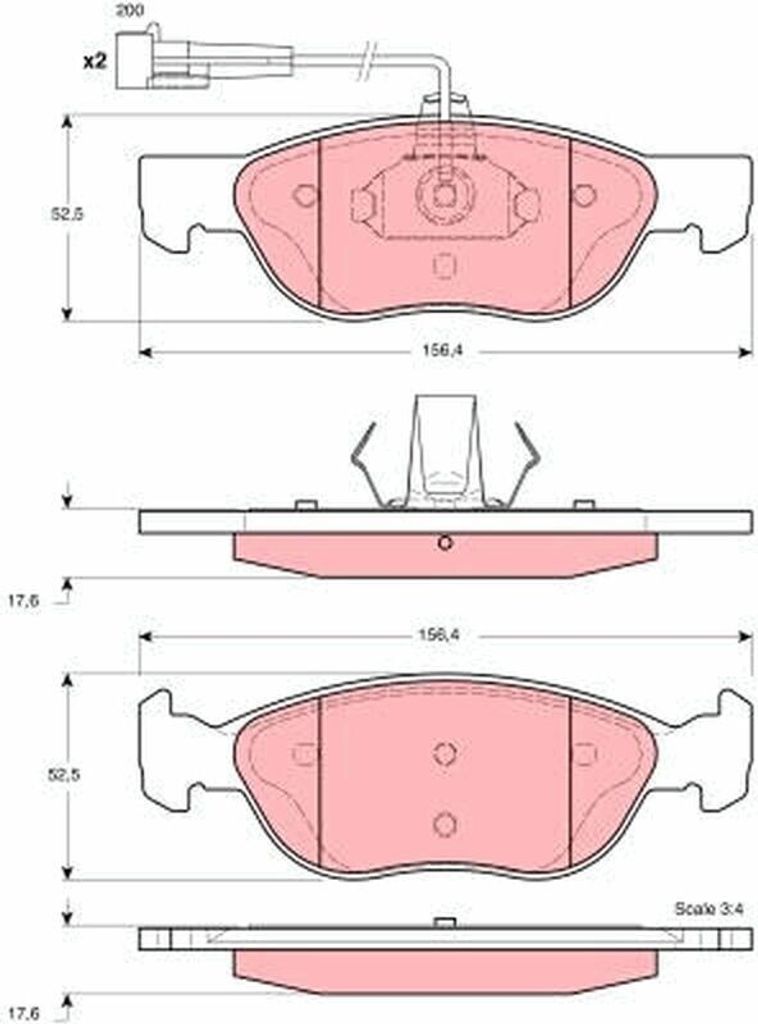 TRW Bremsbeläge Satz Vorne für ALFA ROMEO 145 (930) GDB1364