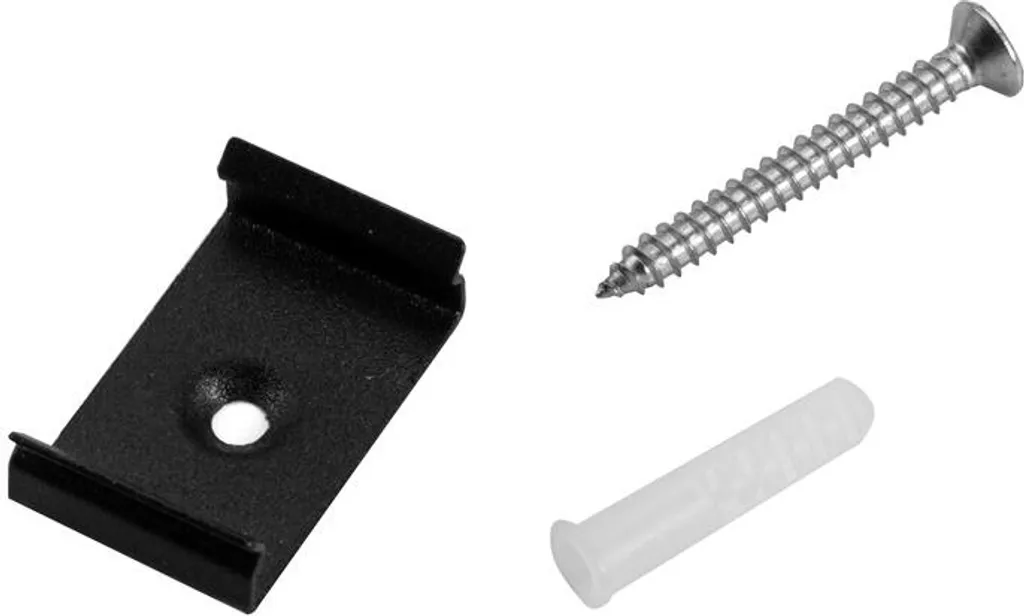 Supporto Metallo Nero EUROLITE per Profili U 20mm - Design Invisibile