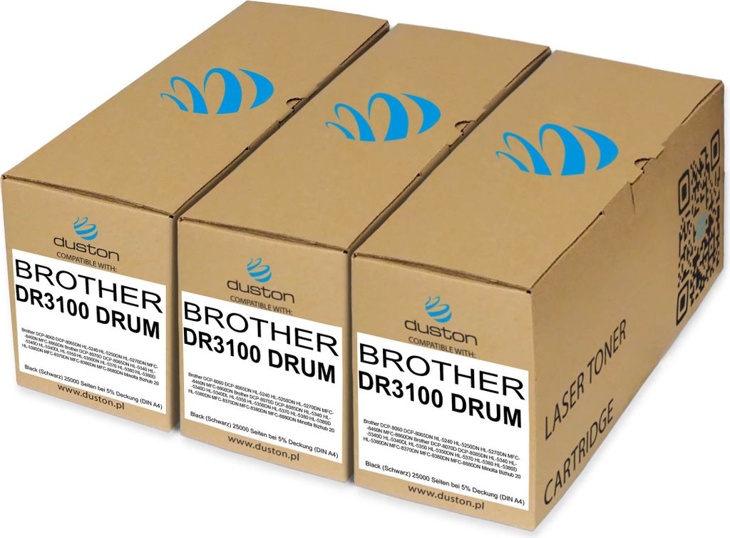 3x DR3100, DR-3100 Band Schwarz kompatibel mit Brother DCP-8060 DCP-8065DN HL-5240 HL-5250DN HL-5270DN MFC-8460N MFC-8860DN DCP-8070D DCP-8085DN HL...