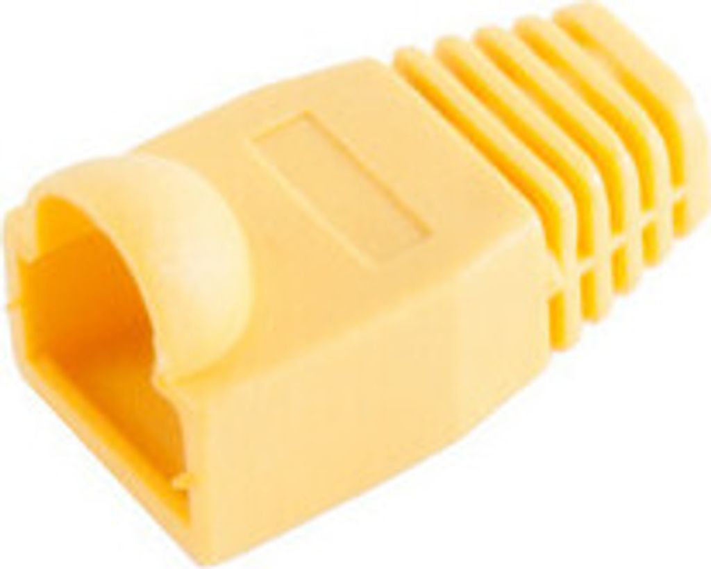 Knickschutztülle für RJ 45 Stecker, gelb