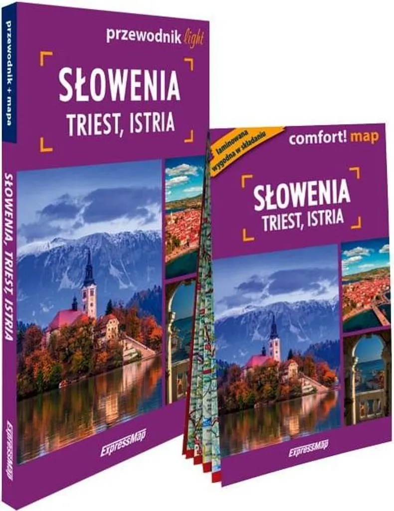 Carte routière plastifiée Slovénie Istrie 2025 avec guide de voyage inclus