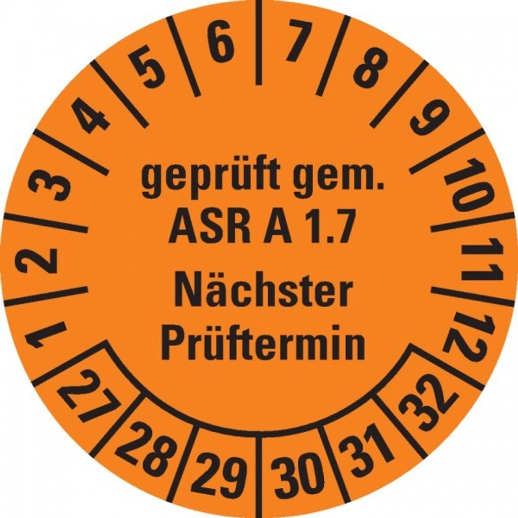 Dreifke® Prüfplakette  gem. ASR Produktbild 