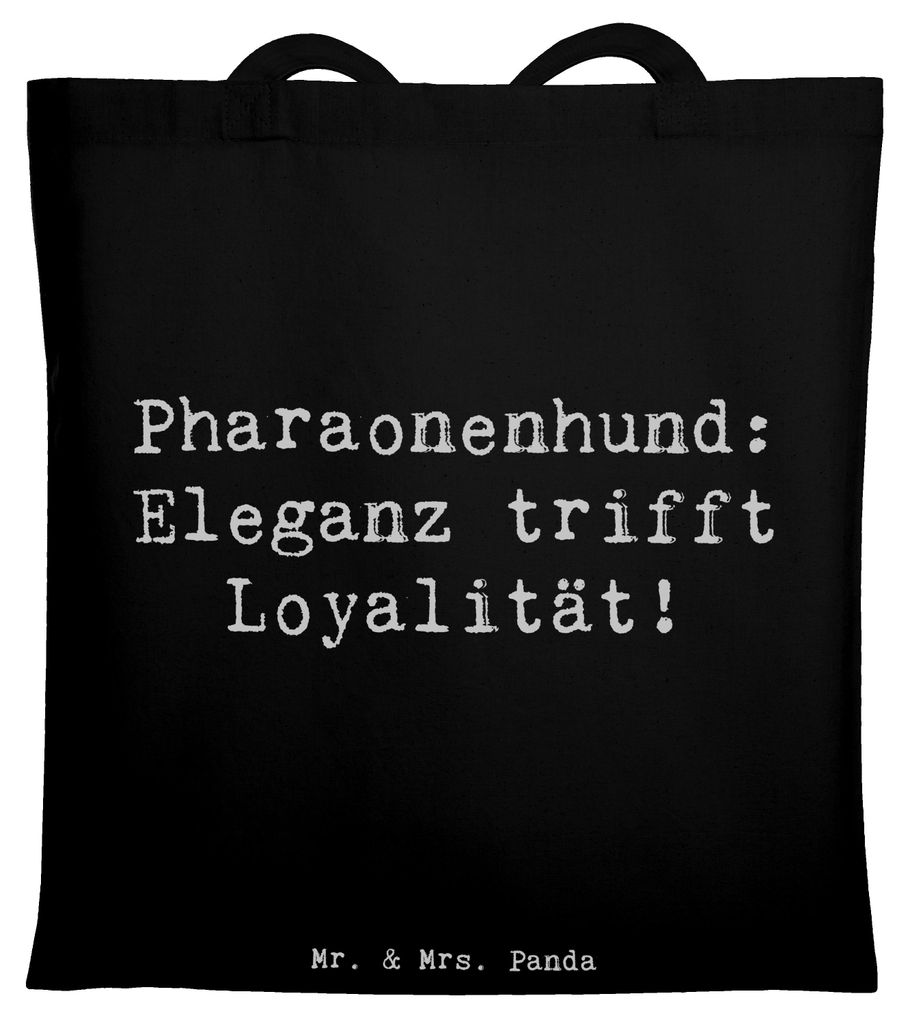Mr. & Mrs. Panda Tote Bag Spruch Pharaonenhund Eleganz - Schwarz - Geschenk, Hund, Hunderassen, sozialer, canvas tasche, Hunderasse, totebag, Natur...