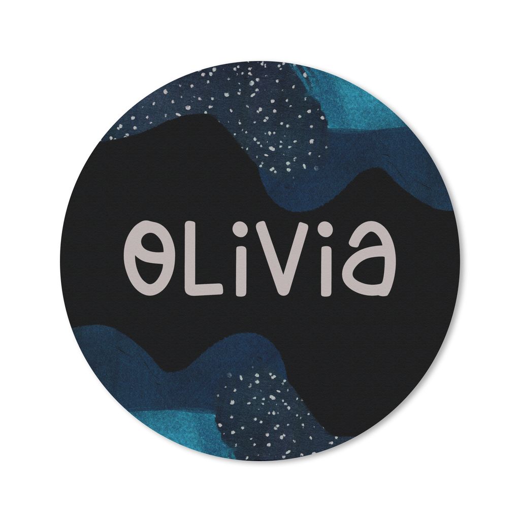 MuchoWow Mauspad Mousepad Olivia - Pastell - Mädchen 50x50 cm - Mousepads - Maus Mat - Pad - Mausunterlage - Vinyl