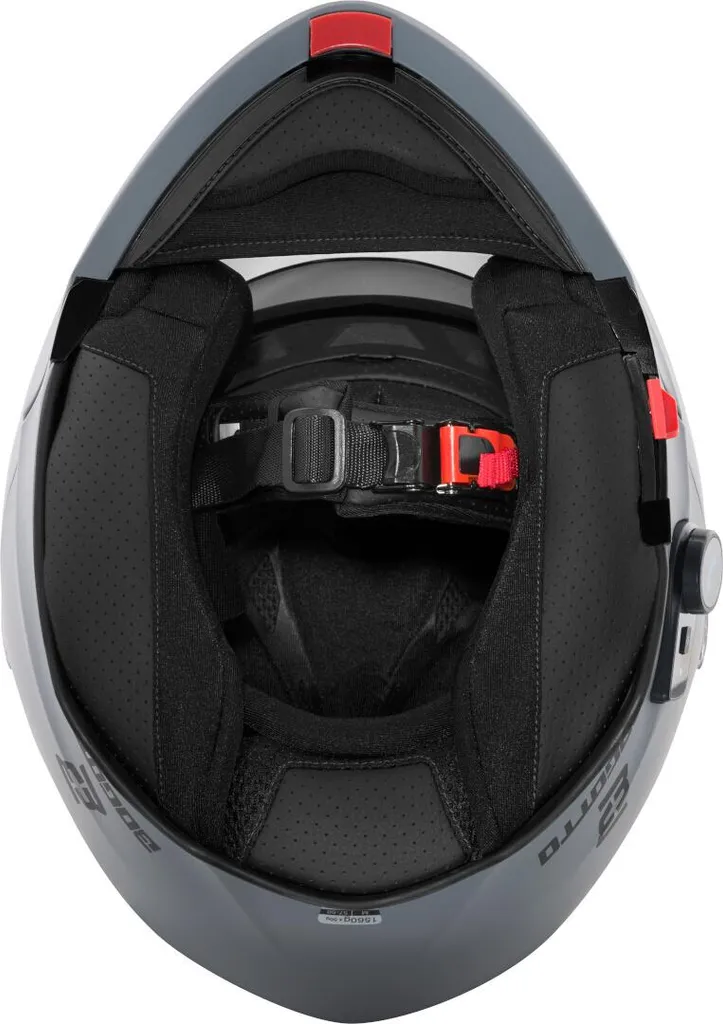 Bogotto H271 BT Bluetooth : Casque Gris Mat avec Visière et Intercom - 8
