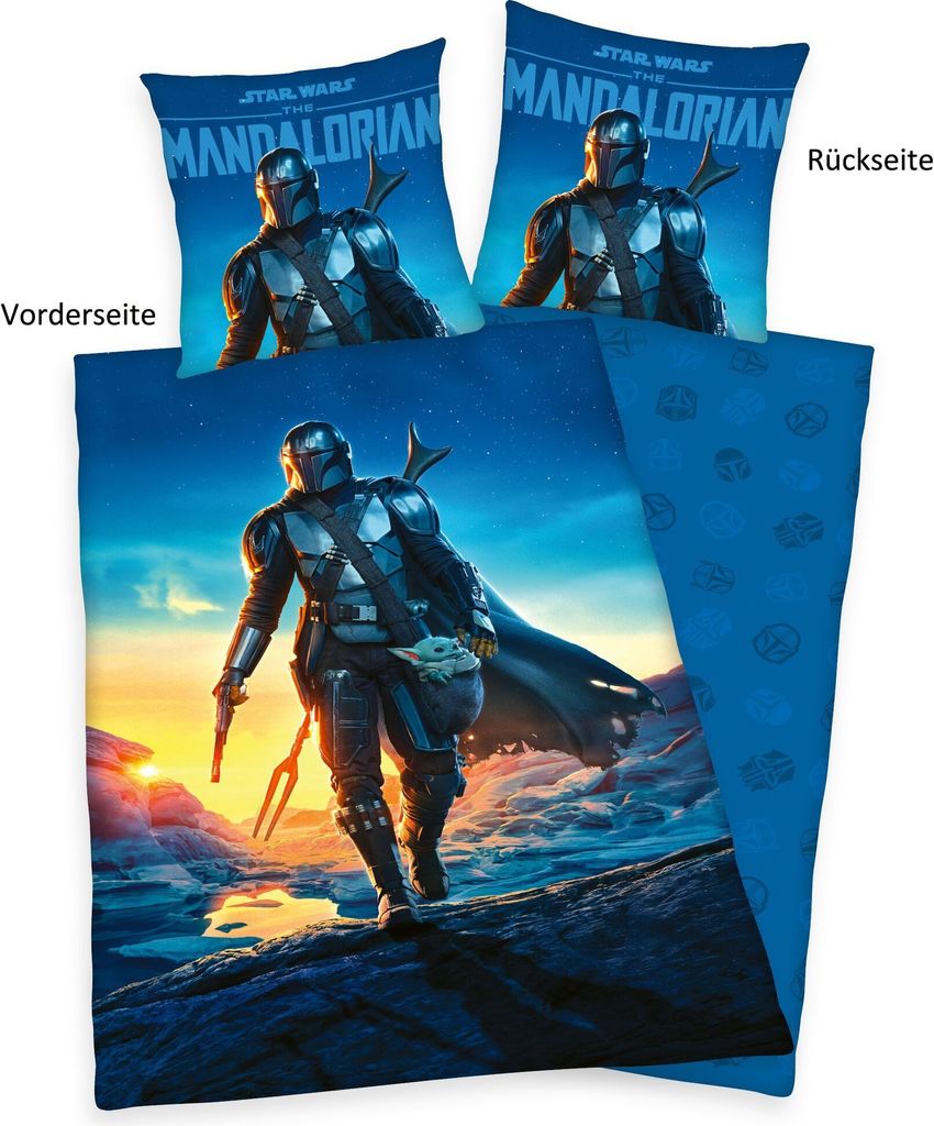 Star Wars - Wzmocniona pościel Mandalorian - 80 x 80 / 135 Zdjęcie produktu 