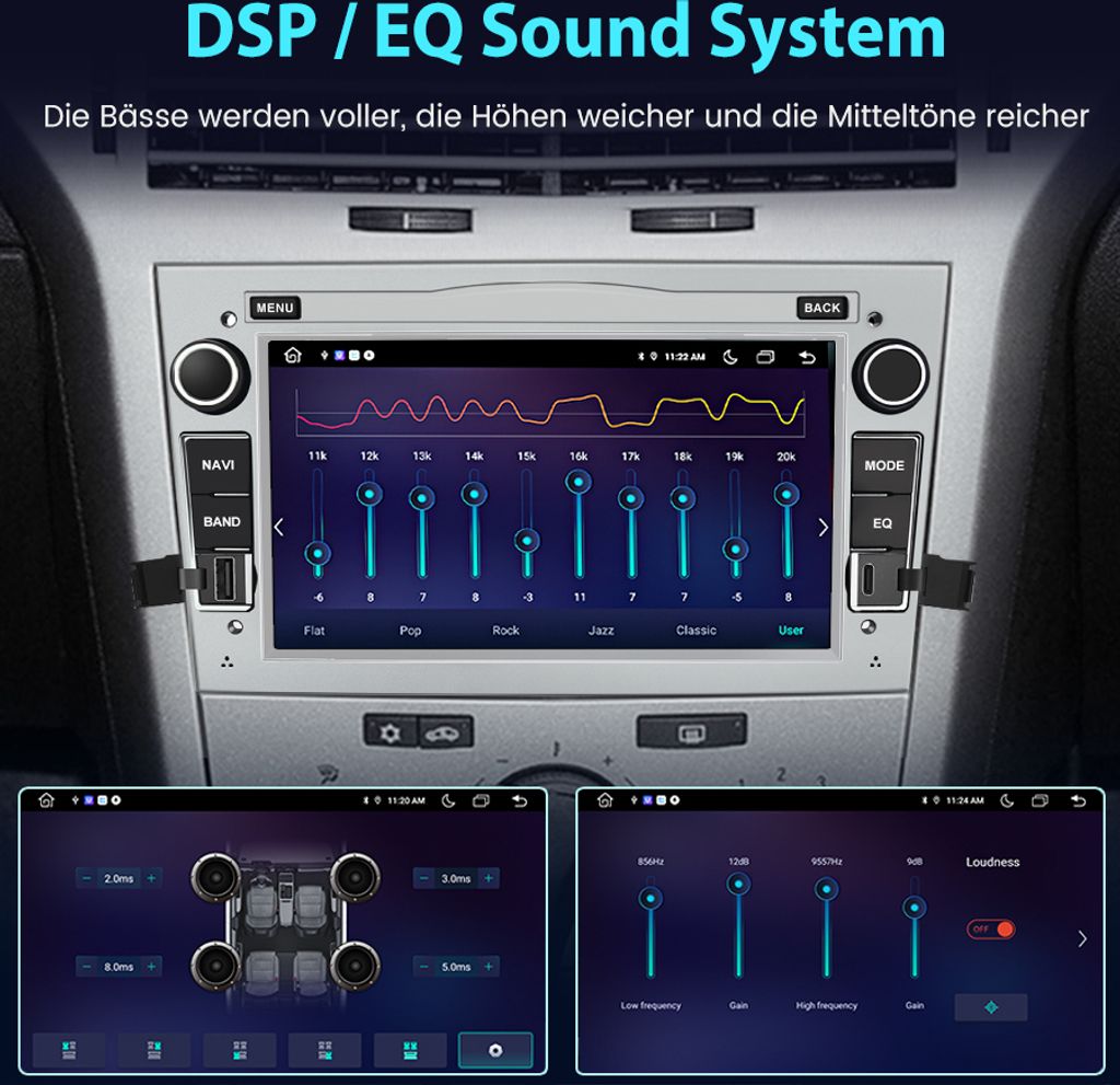 Carplay pre Opel Astra H Corsa C D Zafira DAB+ 7 palcový Produktbild 9