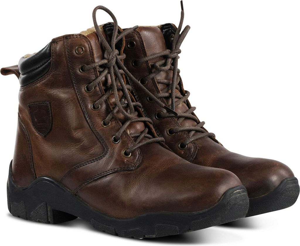 Horze Chamonix Leder-Winterreitstiefeletten, Braun, 41