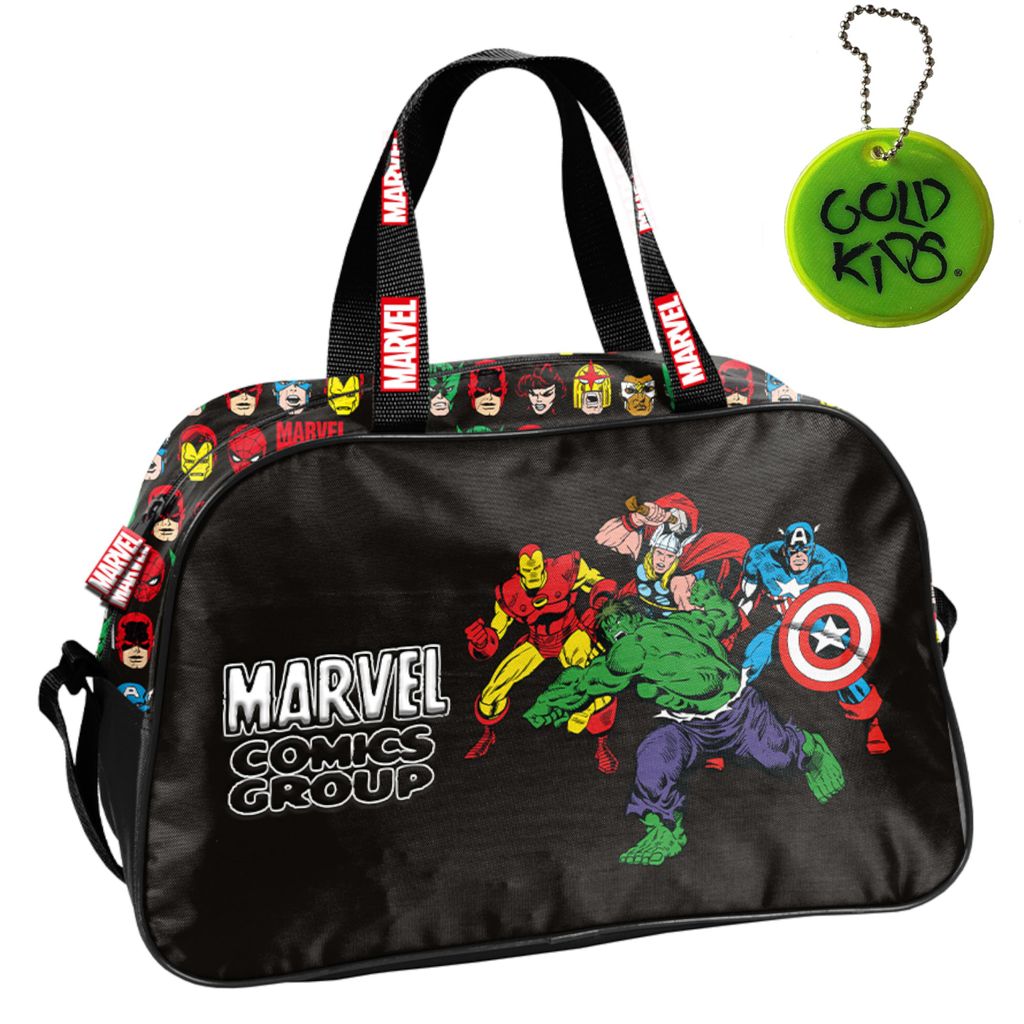 Sporttasche Kinder für Mädchen & Jungen - Umhängetasche mitAvengers Motiv - Schwimmtasche mit verstärktem Boden - Trainingstasche 40 x 25 x 15 cm
