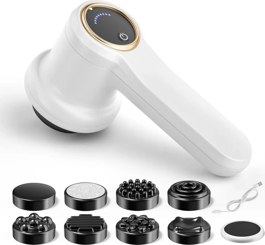 Appareil de massage électrique blanc pour relaxation et anti-cellulite