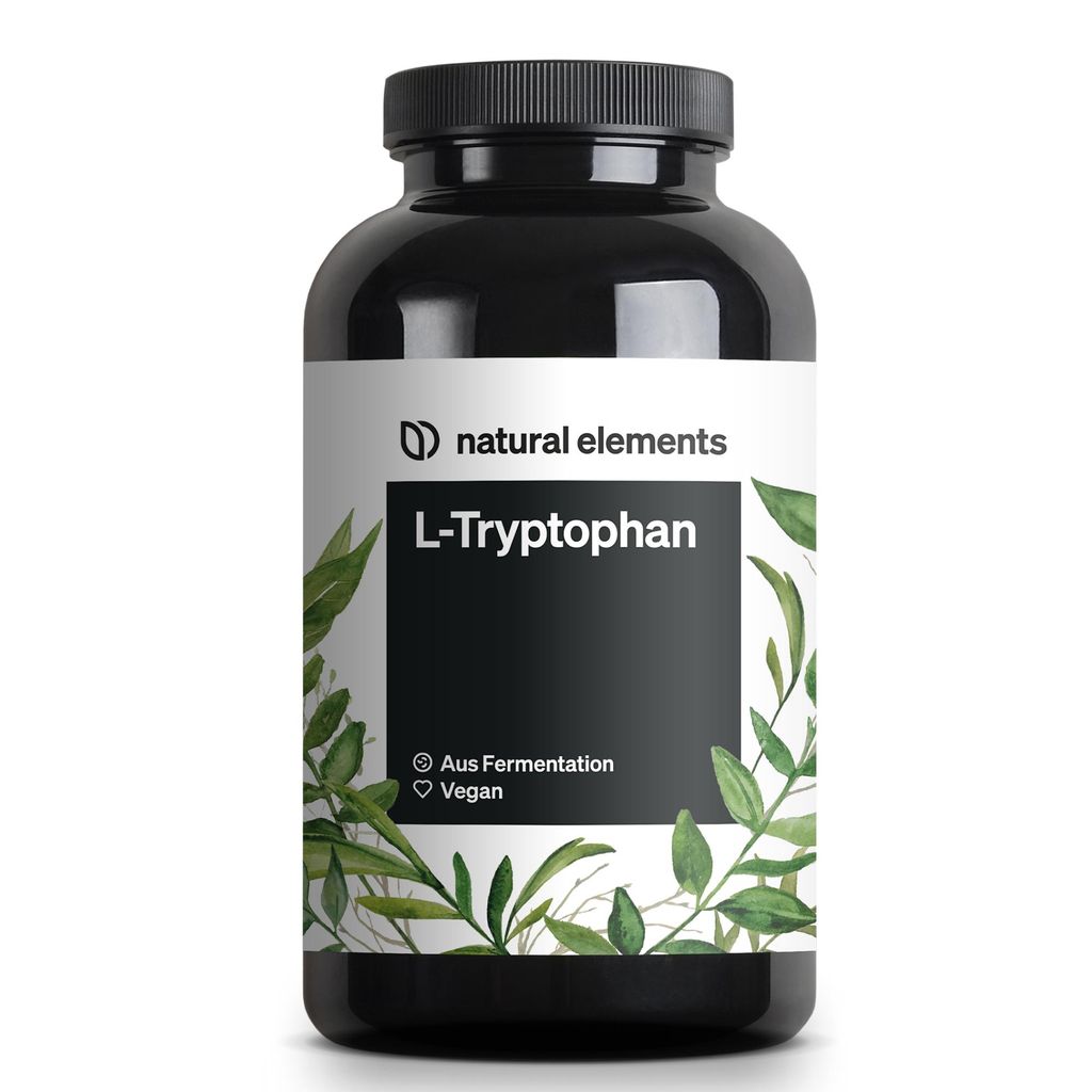 natural elements L-Tryptophan – 500mg je Kapsel – 240 Kapseln – 8 Monate – pflanzliche Fermentation