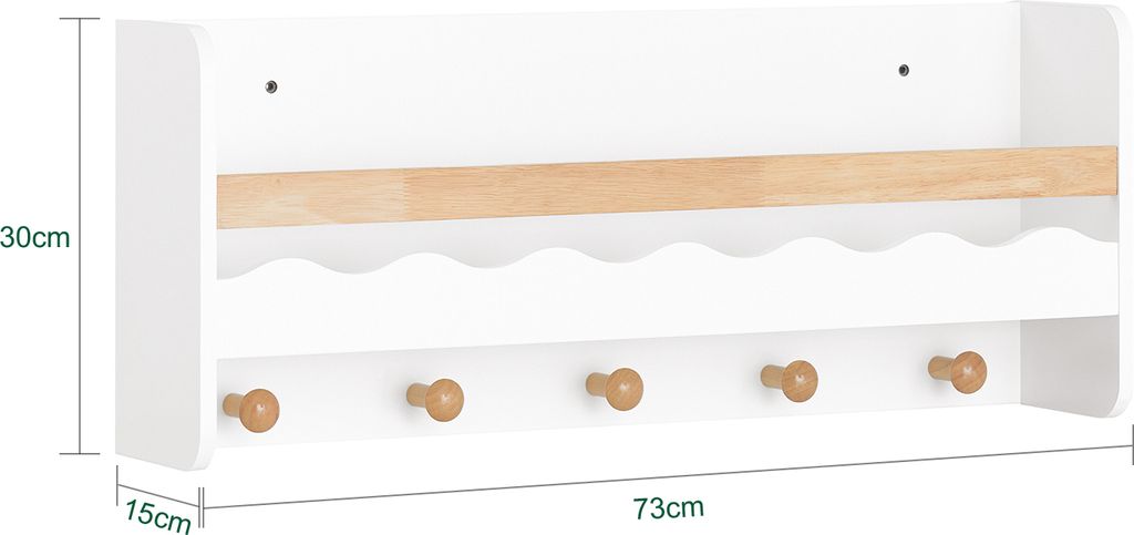 SoBuy KMB78-W Kindergarderobe mit Ablage Kinderregal Produktbild 4