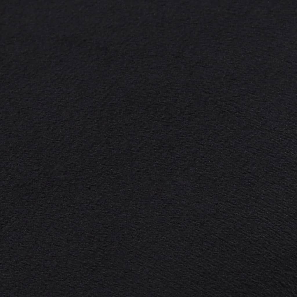 Sgabello Nero e Oro in Velluto 28 x 36 cm Immagine del prodotto 