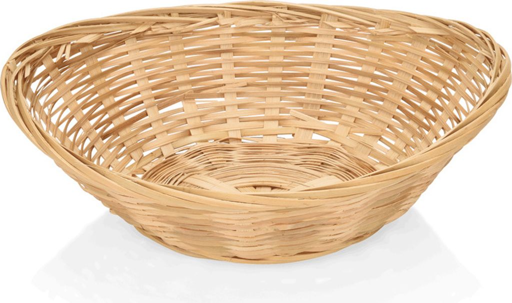 48x Tischkorb / Brotkorb oval beige Holz 23,5 x 18,5 x 6 cm