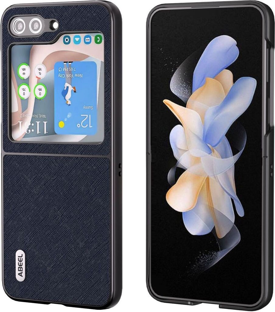 König Design Hülle kompatibel mit Samsung Galaxy Z Flip5 5G Kunststoff Soft Handyhülle - Handy Case Blau