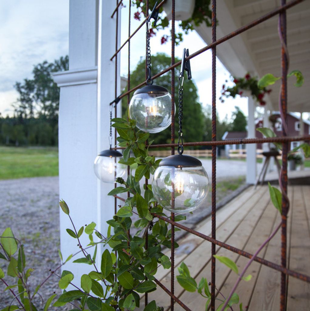 Zestaw 3 lamp ogrodowych Led solarnych GLOBE Zdjęcie produktu 