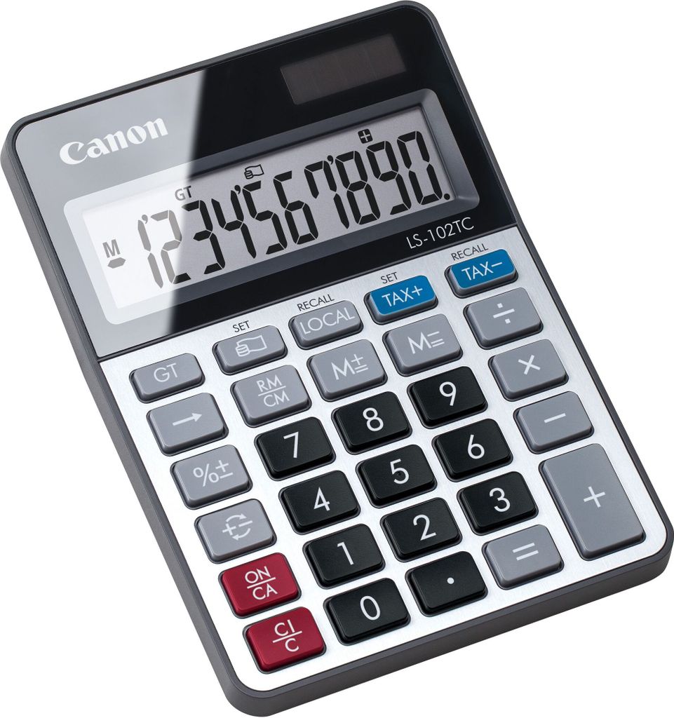 Calculatrice de bureau Canon LS-102 TC solaire/à piles Image du produit 