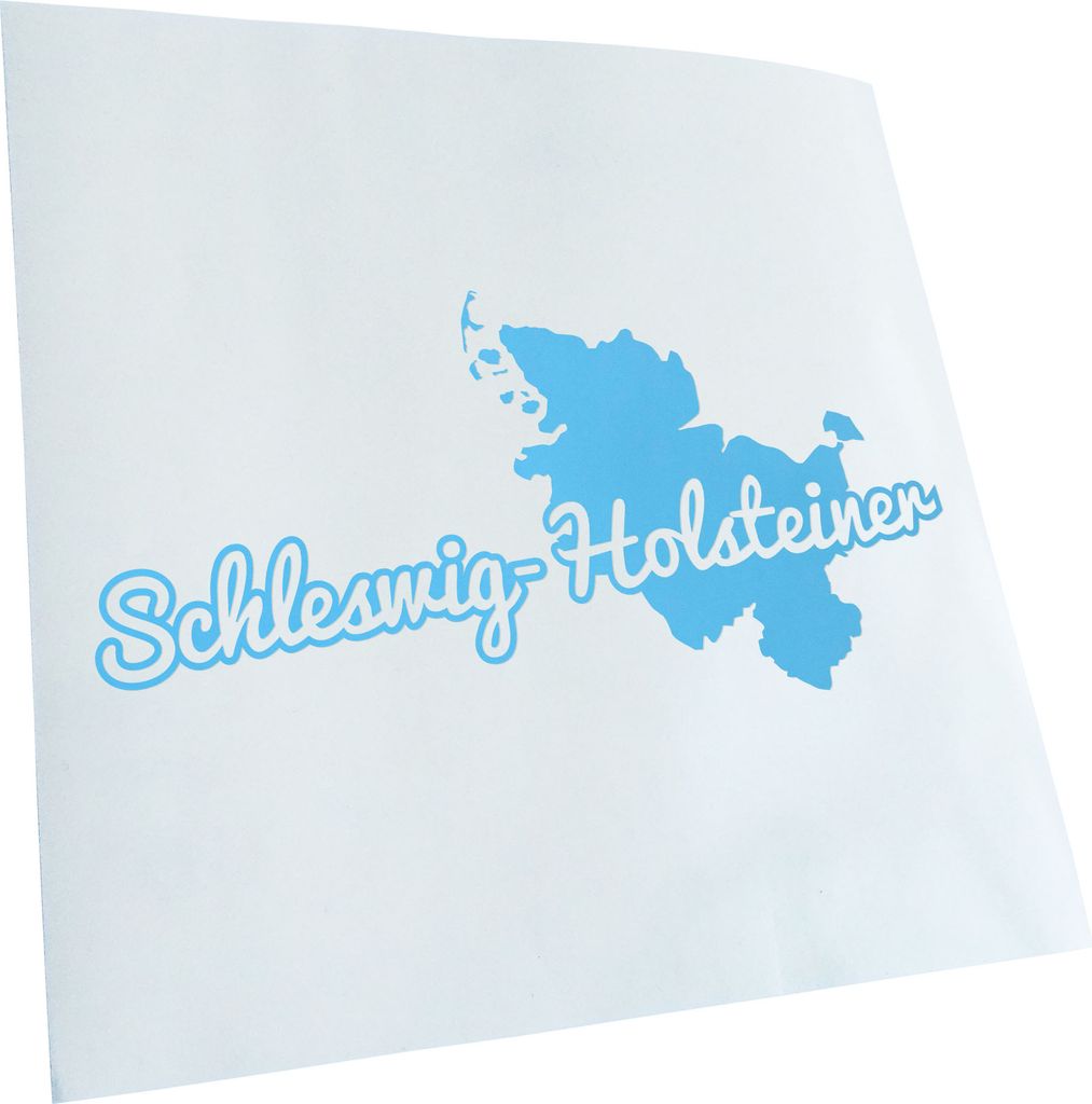 Kiwistar - Autoaufkleber - Schleswig Holsteiner Herkunft - Lichtblau - 40x20cm - Aufkleber für Auto, Laptop, Fahrrad, LKW, Motorrad mehrfarbig JDM...