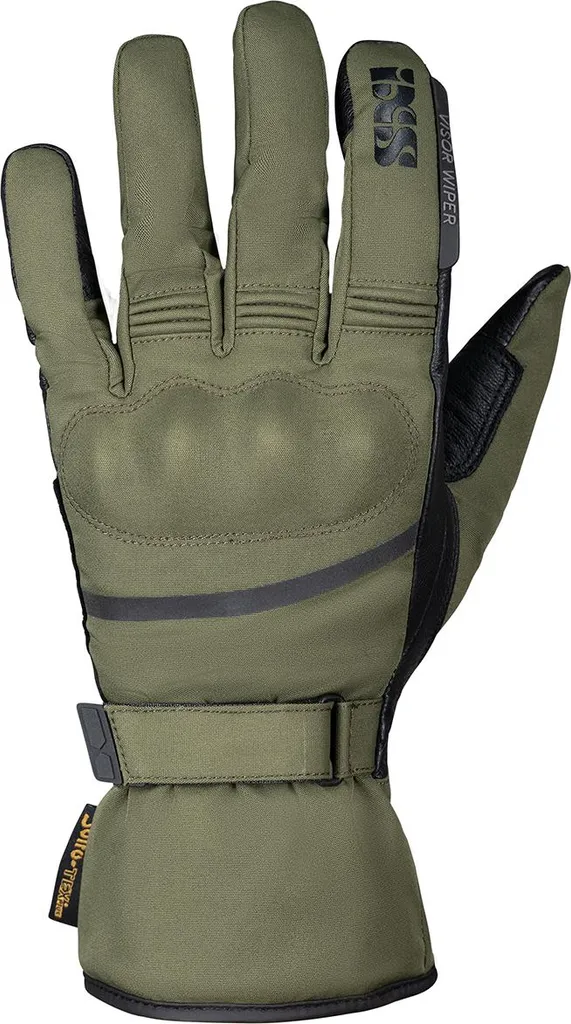 Gants moto mi-saison iXS Classic Urban ST-Plus protection pluie olive M