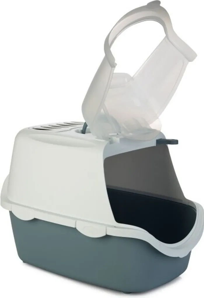 Bac à Litière Anti-Odeur Cathy Easy Clean Stefanplast Blanc et Bleu