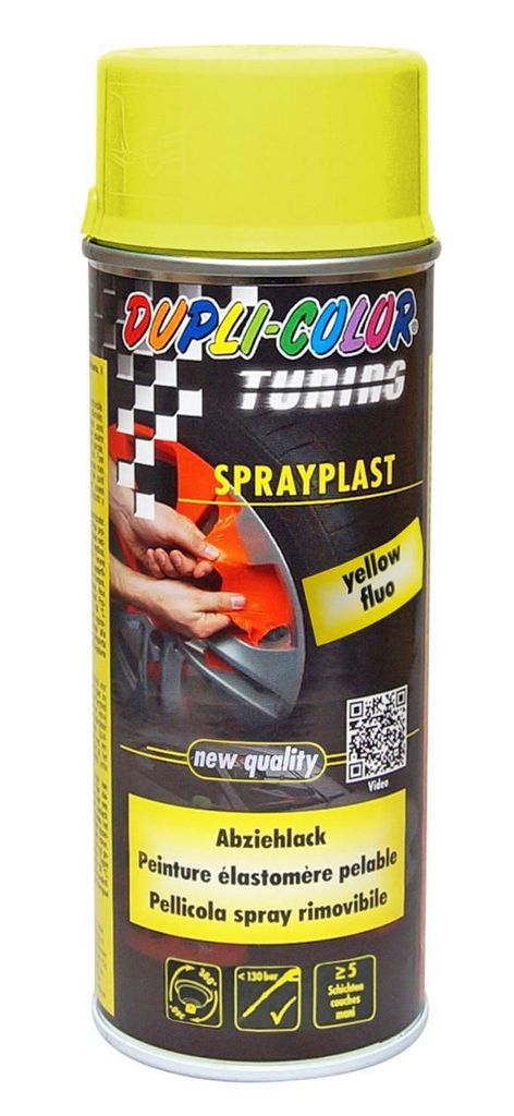 Dupli-Color Sprayplast, 0,4 l, Gelb, Glänzende Oberfläche, Produktbild 