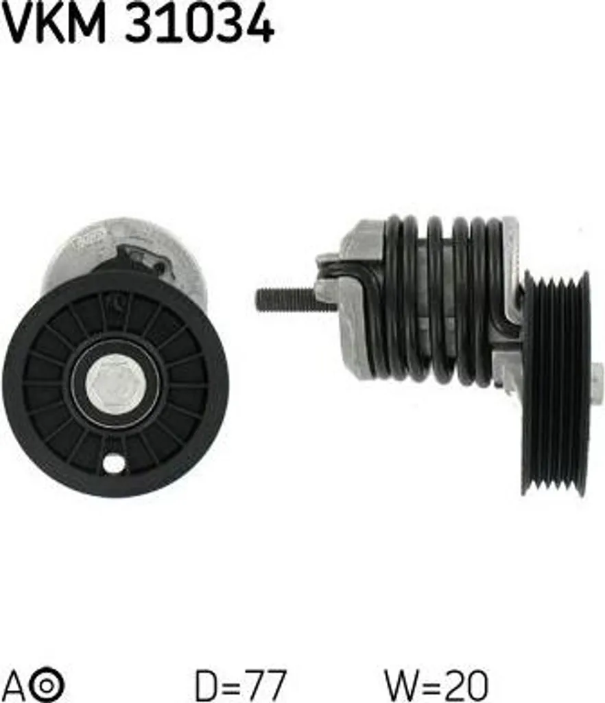 Rouleau Tendeur Robuste SKF VKM 31034, Technologie OE 028145278J