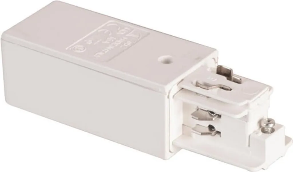 Connecteur d'alimentation bout droit pour rail SL, blanc - Brumberg