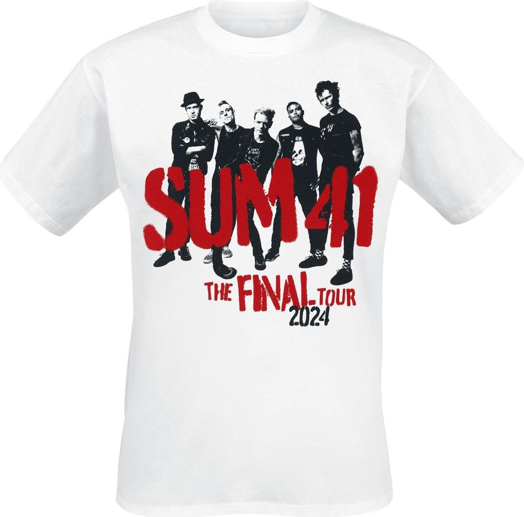 Sum 41 T-Shirt Herren Spray Paint - Tour Shirt 2024 weiß L