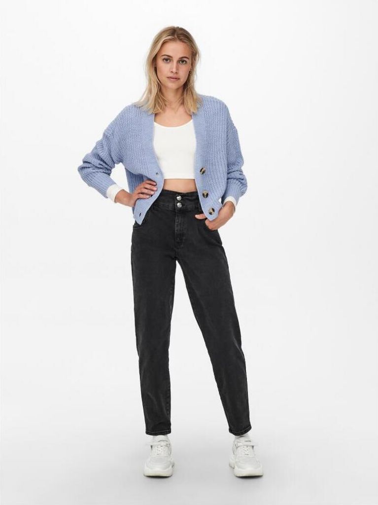 ONLY Kurze Strickjacke Langarm V-Ausschnitt Knitted Produktbild 11