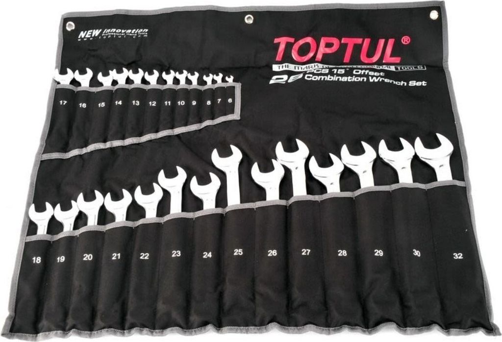 TOPTUL Ring- / Gabelschlüsselsatz GPAW2601 Chrom-Vanadium-Stahl 6.74kg