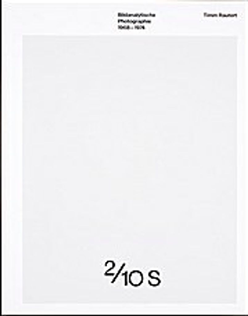 Bildanalytische Photographie 1968-1974