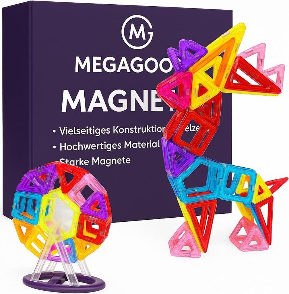 Magnetische Bausteine 64-tlg Set Kinder Konstruktionsspielzeug DE.