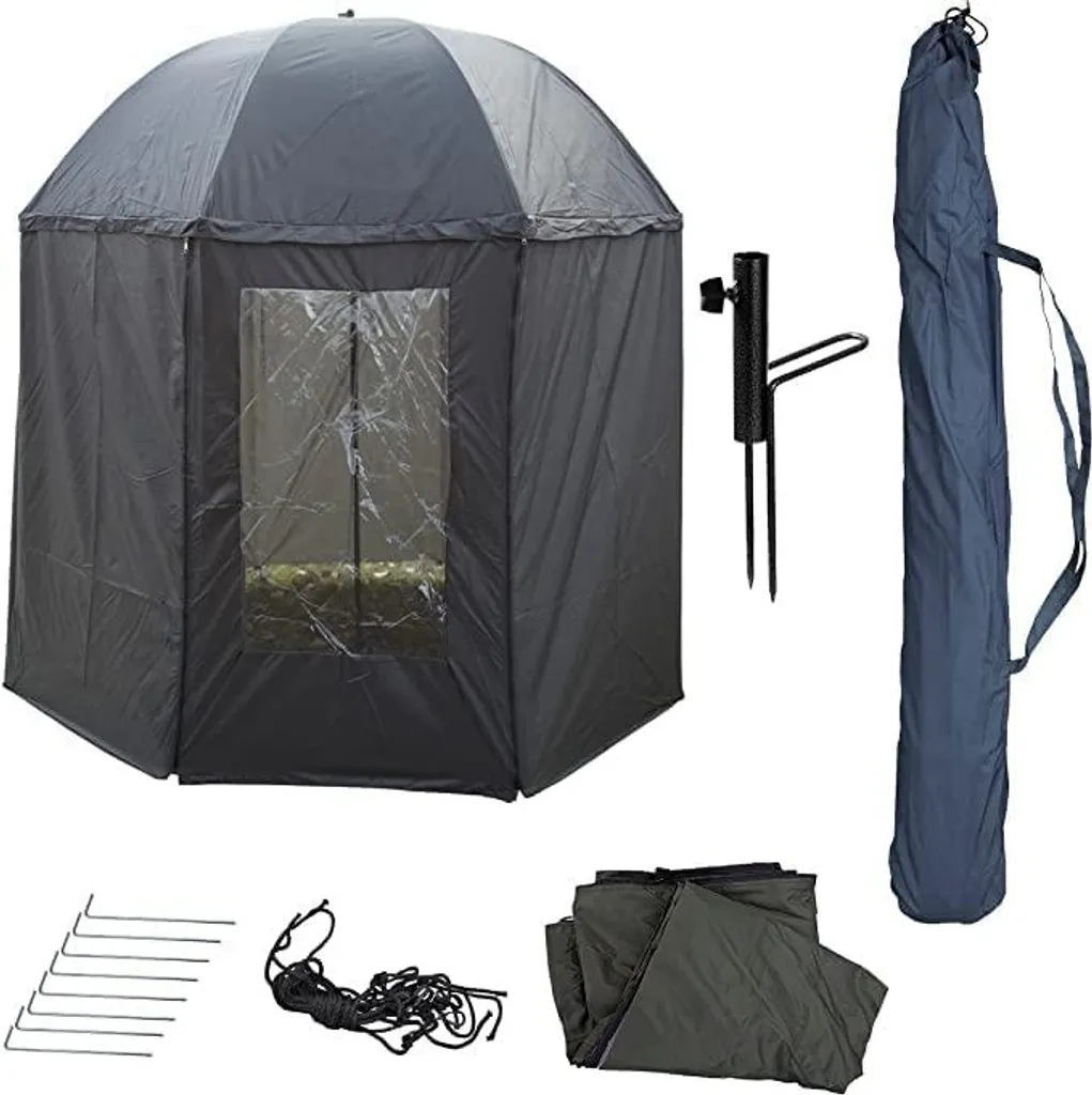 PHOENIX 91109 Parasol de pêche Ø 250 cm - Abri robuste anti-UV vert