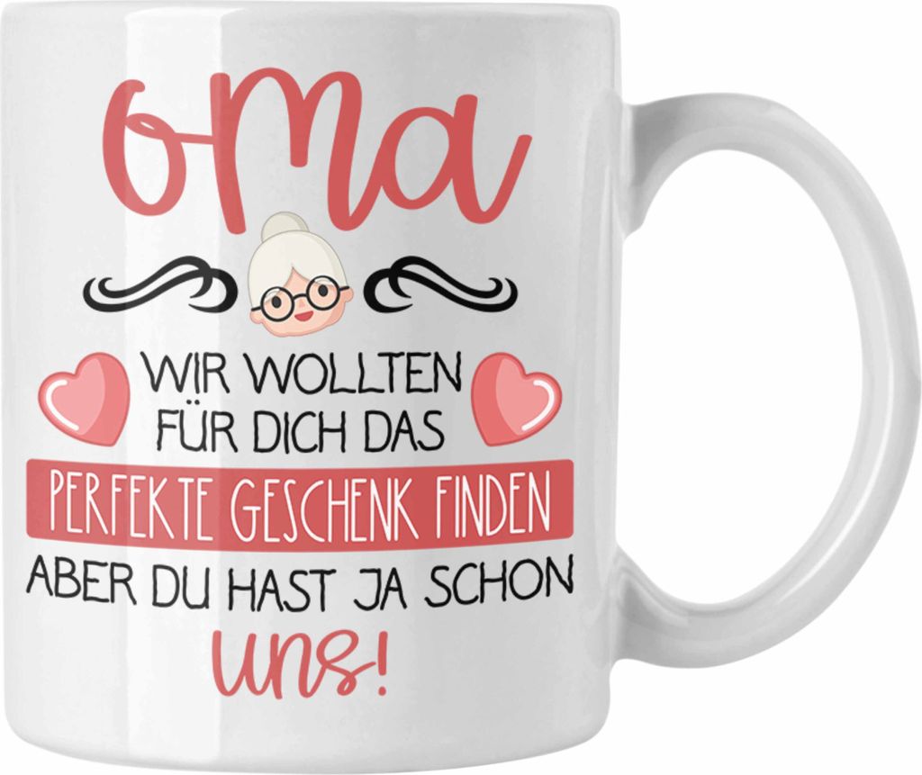 Trendation - Beste Oma Geschenk Tasse Geburtstagsgeschenk Enkel Geschenkideen Lustig Geburtstag (Weiß)