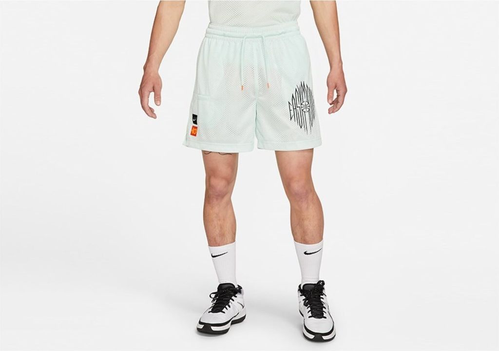 Nike Kd CV2393394 Basketballhose aus doppeltem Mesh, lockere Passform