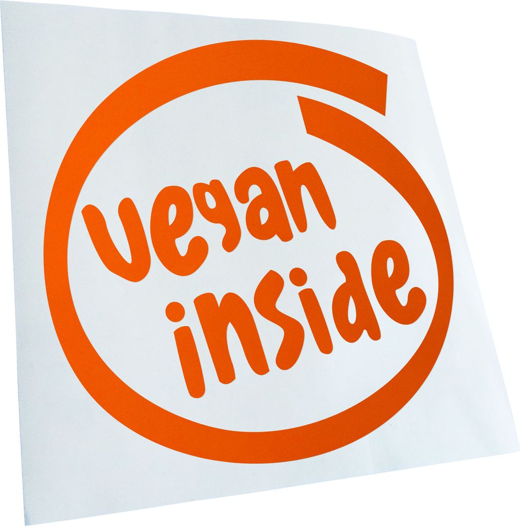 Kiwistar - Autoaufkleber - orange - 30 x 30 cm - vegan Inside - Heckscheibenaufkleber - Aufkleber für Auto Kfz Fahrrad, LKW, Truck Mofa