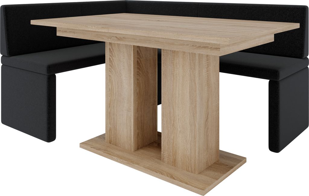 Eckbank AKIKO mit Tisch 168x128 rechts - Eckbankgruppe f r Produktbild 