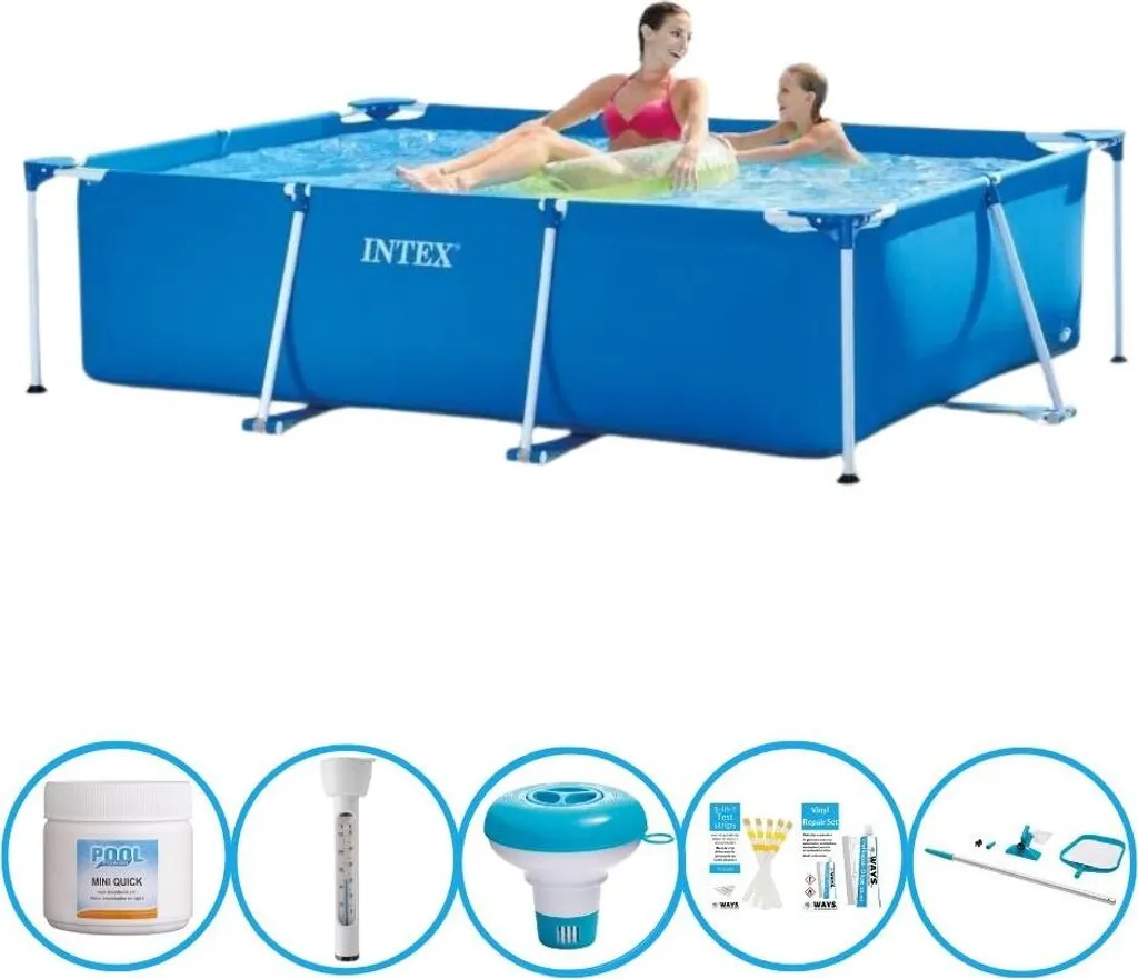 Intex 28270 Rectangular Frame Pool 220x150x60 - Disponibilità Immediata