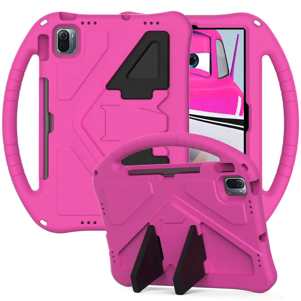 Custodia per bambini per Xiaomi Pad 6 / Pad 6 Pro, custodia antiurto leggera in EVA con supporto pieghevole e maniglia Rosa