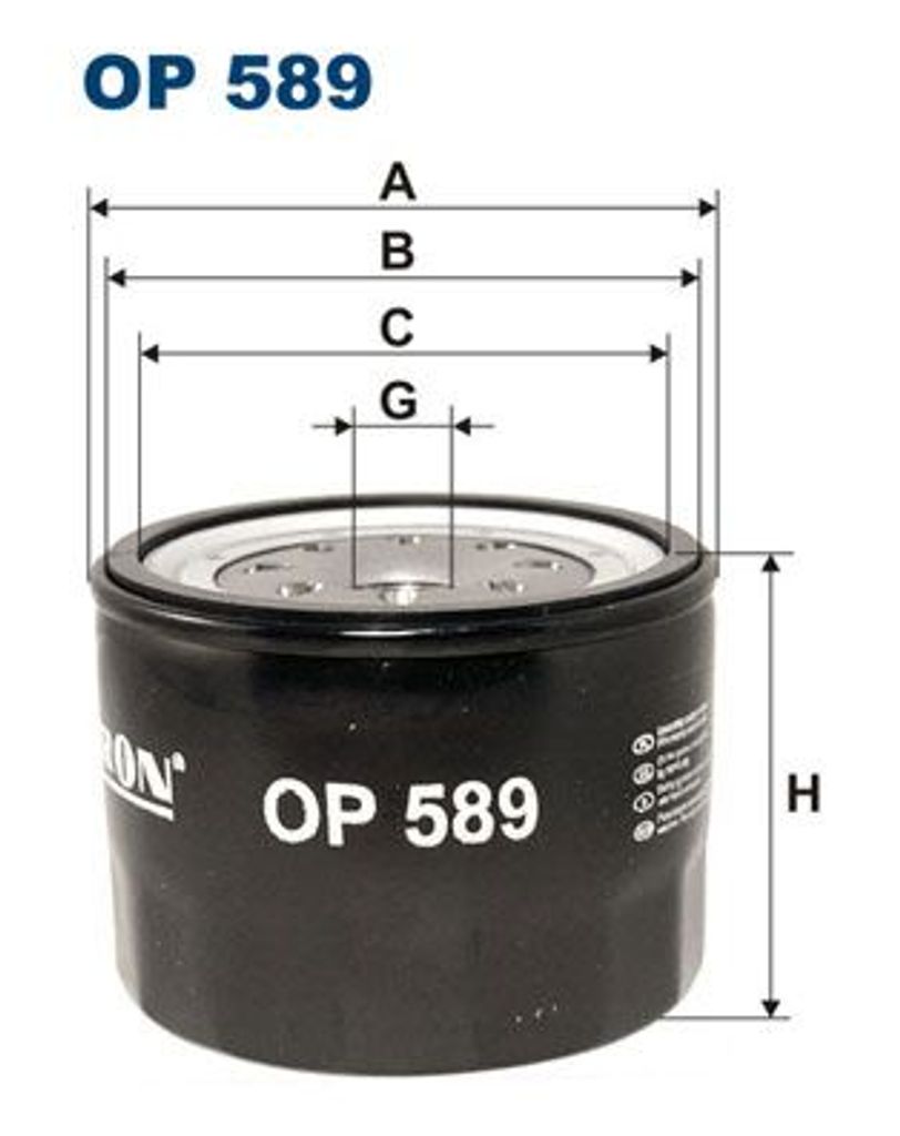 Ölfilter FILTRON OP 589