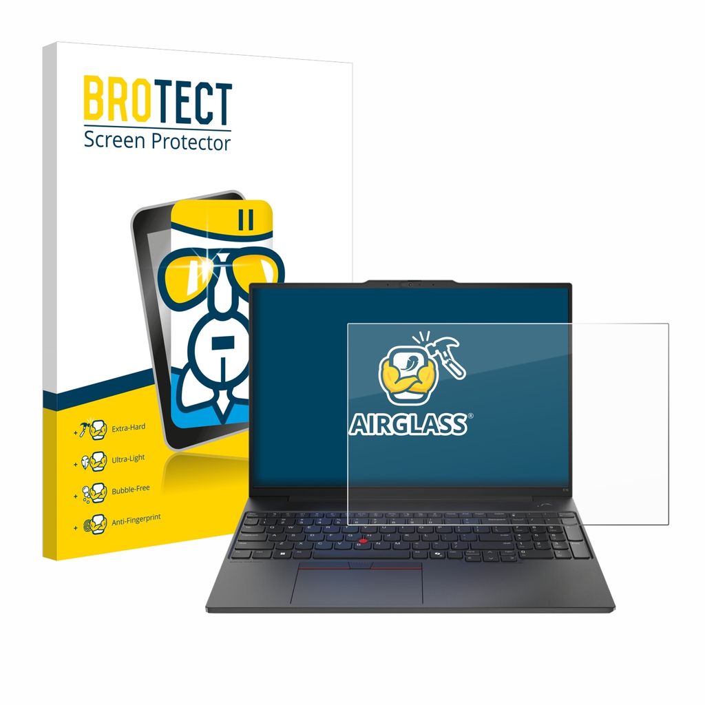 BROTECT Schutzglas für Lenovo ThinkPad E16 Gen 2 Schutzfolie Panzer Folie Glas Display Schutz klar