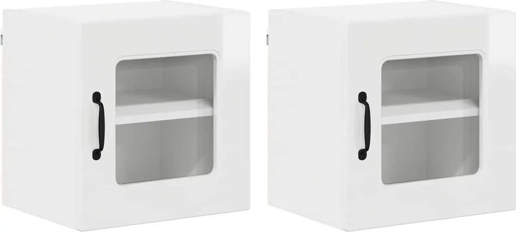 SYFAX™ Mobile da cucina Kalmar 2 pcs Bianco Lucido 40 x 31 x 40 cm
