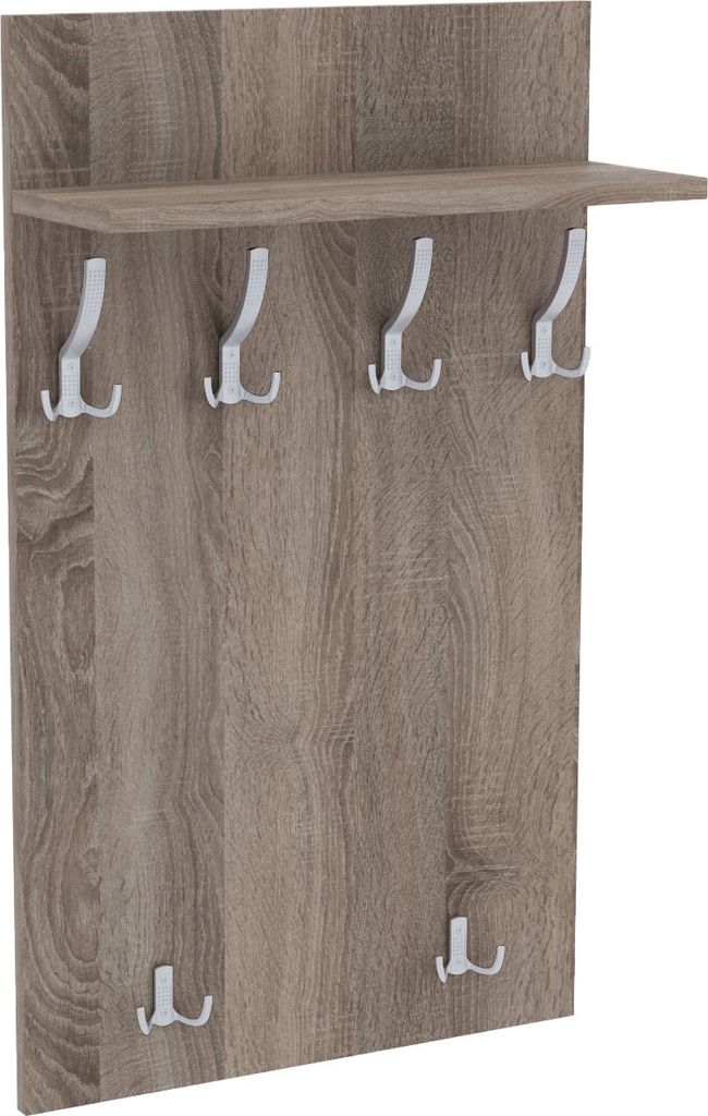 AKKE Trüffel Garderobenpaneel MAXI - ALU haken BxH: 60x120 cm