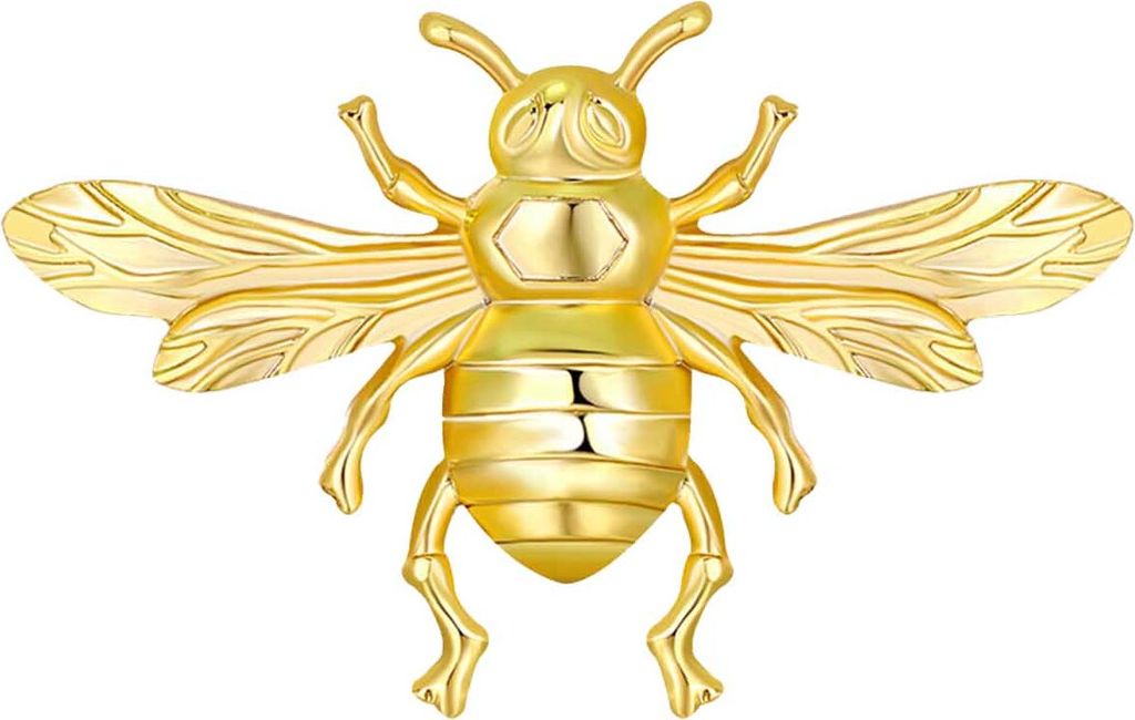 Vintage Biene Brosche Luxus Goldene Massivlegierung Männer Frauen Kleidung Mantel Tasche Schal Business Anzug Revers Pin Modeschmuck Geschenk