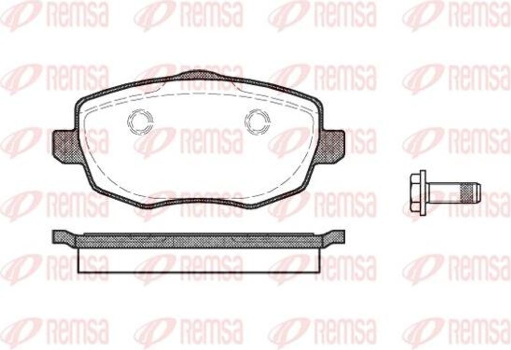 REMSA 1099.00 Bremsbelagsatz, Scheibenbremse OE 77362360 kompatibel mit Ypsilon