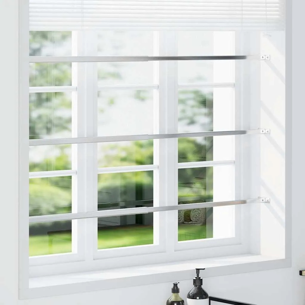 vidaXL Barres de sécurité réglables pour fenêtres 3 pcs 710-1200 mm