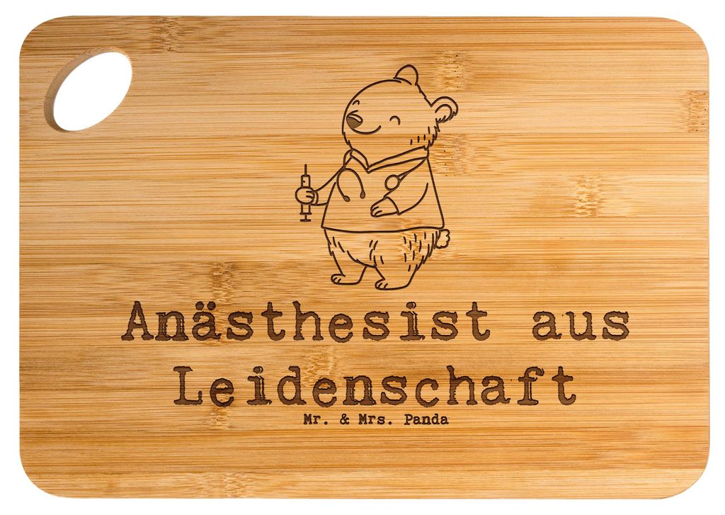 Mr. & Mrs. Panda Brett Anästhesist Leidenschaft - Transparent - Geschenk, Krankenhaus, Holzbrett, Frühstücksbrettchen, Studium, Schneidebrett, F...