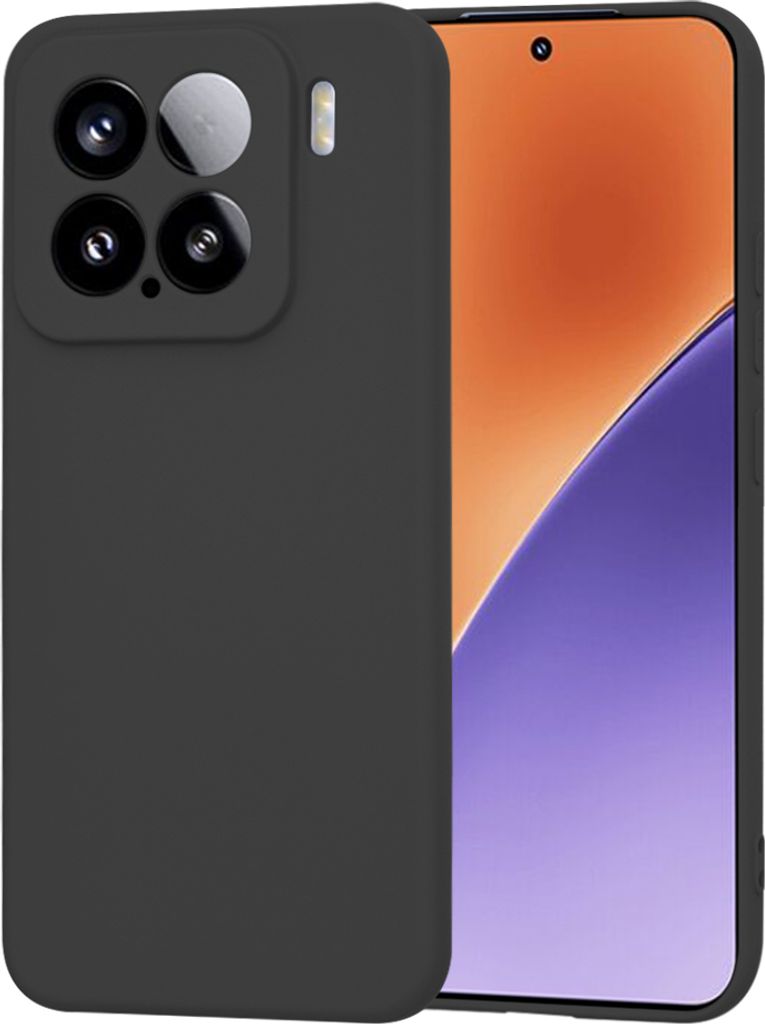 Techsuit Soft Flex Silikon Back Cover Hülle für Xiaomi 15 - Schwarz